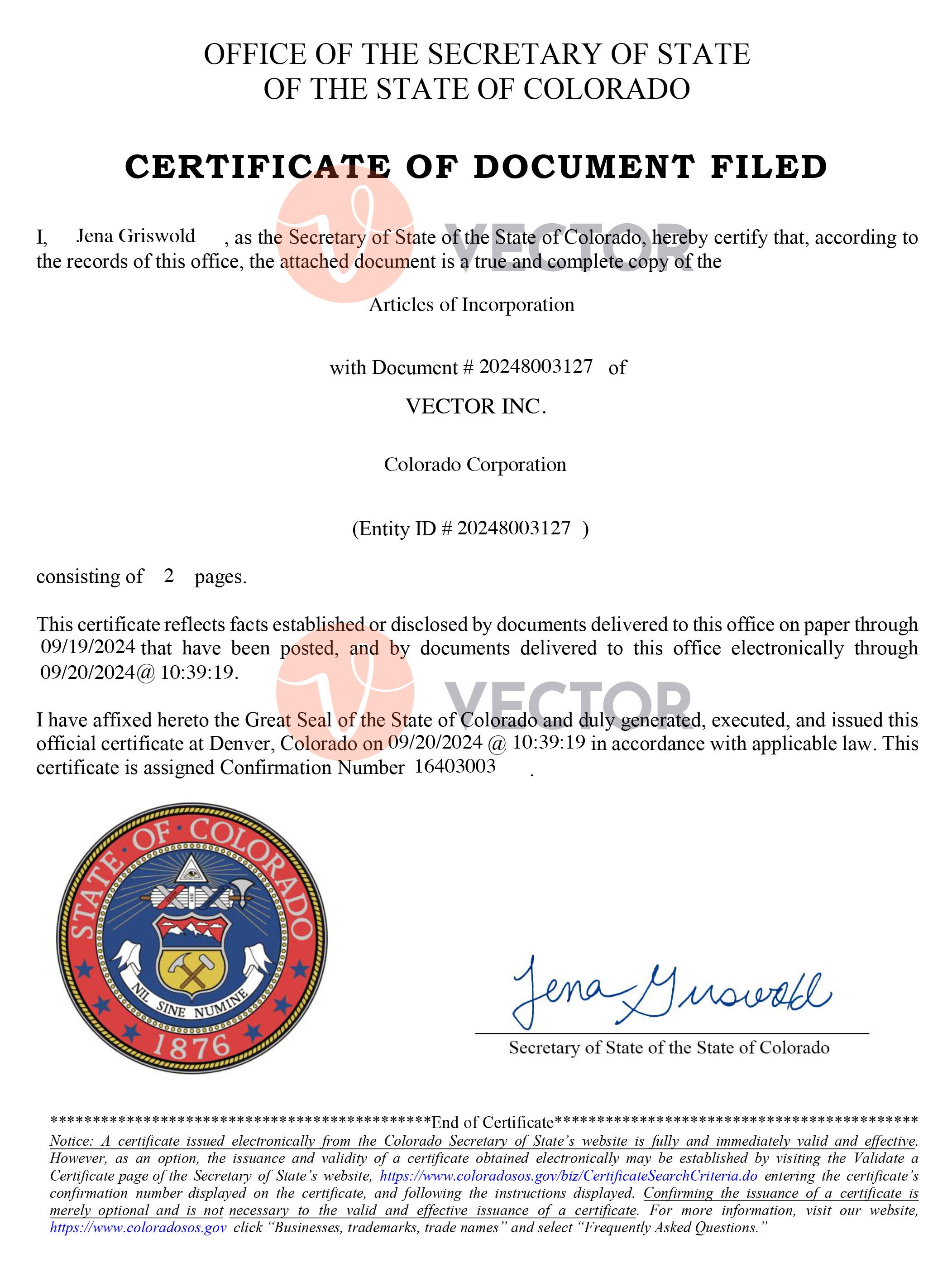 Certificate